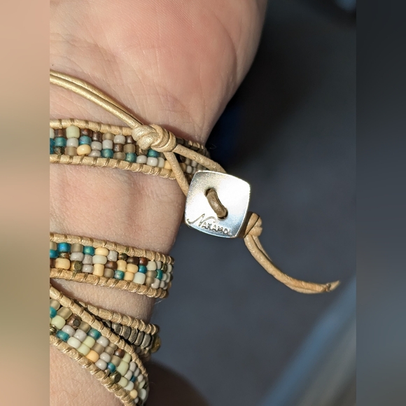 Nakomal Amazonite Bracelet with natural stones - 5x wrap - Picture 13 of 16